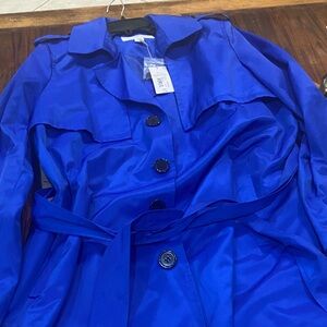 Liz Claiborne Vibrant Blue Trench Coat
